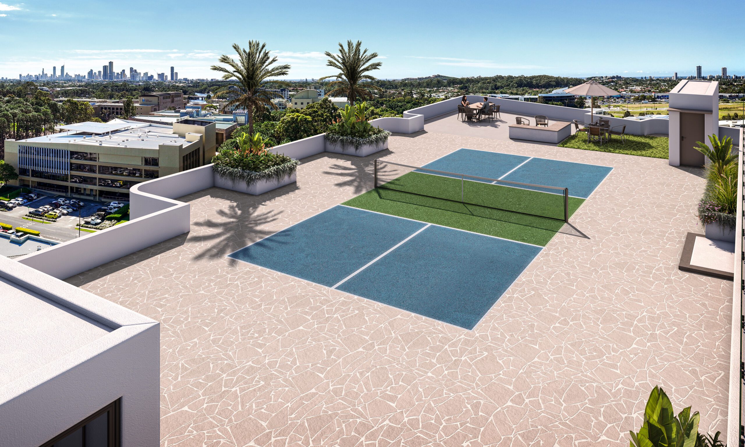 Rooftop Pickleball Court
