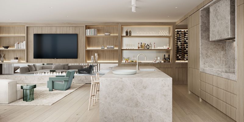 Esplanade Palm Beach Interior Kitchen Area
